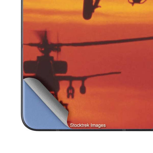 Four AH-64 Apache Helicopters Galaxy Z Fold5 5G Skin